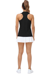 Women Racerback Sleeveless Golf Polo Shirts +Tennis Running Tank Tops - morefiz