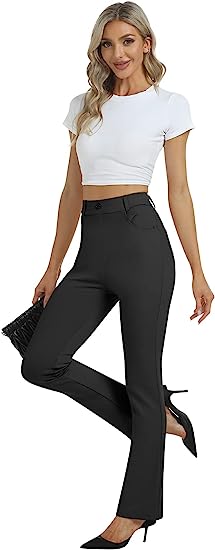 Women Slacks Pants Business Casual Yoga Dress Pants - morefiz