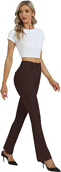 Women Slacks Pants Business Casual Yoga Dress Pants - morefiz