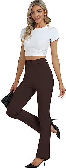 Women Slacks Pants Business Casual Yoga Dress Pants - morefiz