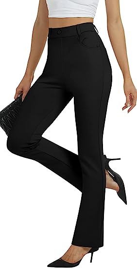 Women Slacks Pants Business Casual Yoga Dress Pants - morefiz