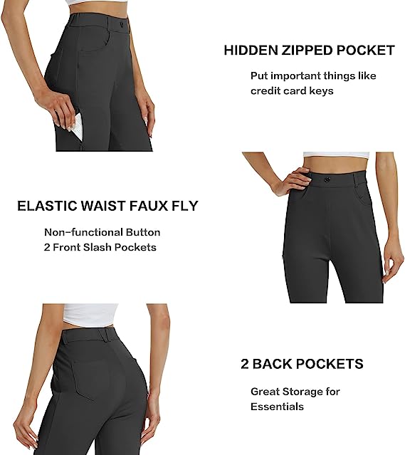 Women Slacks Pants Business Casual Yoga Dress Pants - morefiz