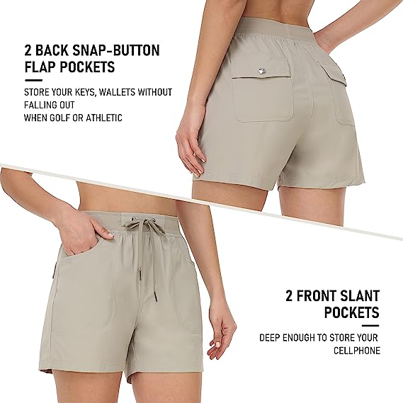 Women's 4 pocket cool quick drying comfy shorts - morefiz