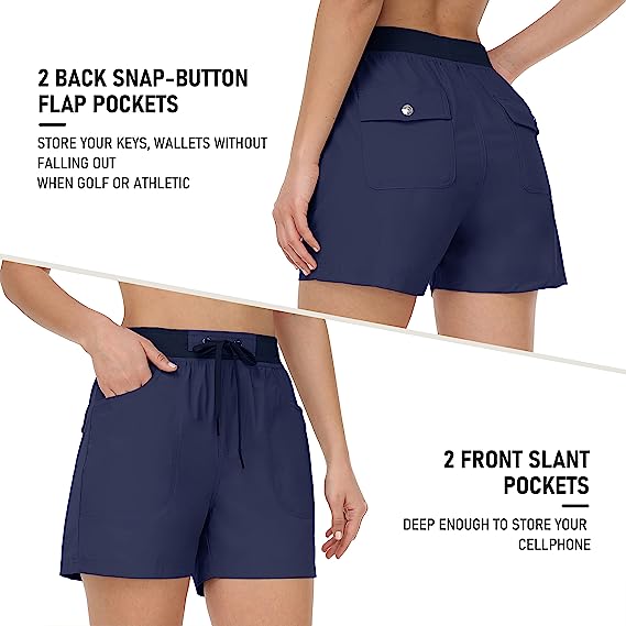 Women's 4 pocket cool quick drying comfy shorts - morefiz