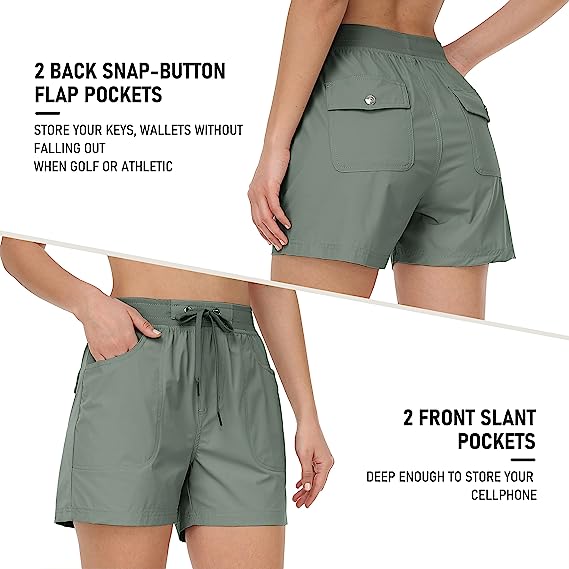 Women's 4 pocket cool quick drying comfy shorts - morefiz