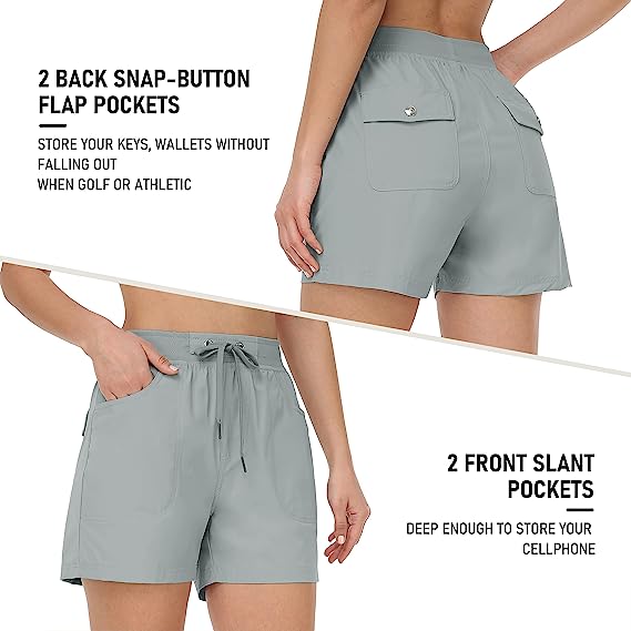 Women's 4 pocket cool quick drying comfy shorts - morefiz