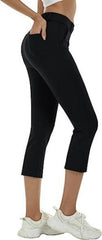 Women's Golf Capri Pants Stretch Slim Business Casual Pants Straight Leg Yoga Dress Pants - morefiz