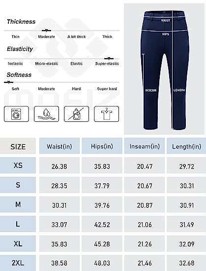 Women's Golf Capri Pants Stretch Slim Business Casual Pants Straight Leg Yoga Dress Pants - morefiz