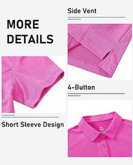 Women's Golf Polo Shirts Short Sleeve Tennis Shirts Athletic Tops - morefiz