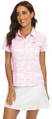 Women's Golf Polo Shirts Short Sleeve Tennis Shirts Athletic Tops - morefiz