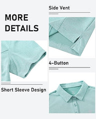 Women's Golf Polo Shirts Short Sleeve Tennis Shirts Athletic Tops - morefiz