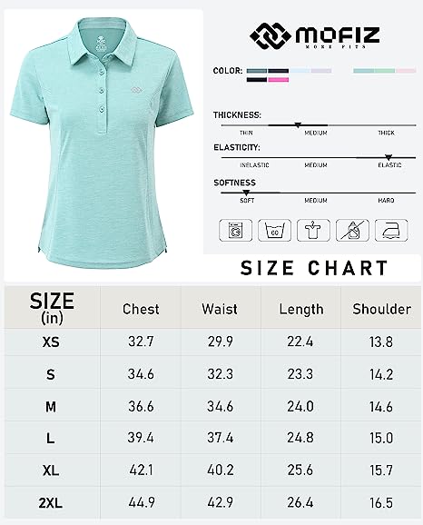 Women's Golf Polo Shirts Short Sleeve Tennis Shirts Athletic Tops - morefiz