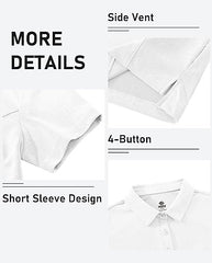 Women's Golf Polo Shirts Short Sleeve Tennis Shirts Athletic Tops - morefiz