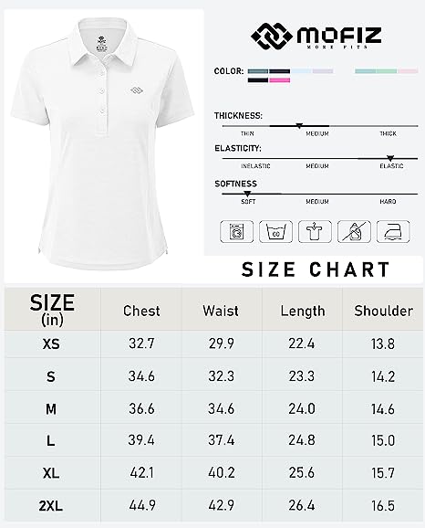 Women's Golf Polo Shirts Short Sleeve Tennis Shirts Athletic Tops - morefiz