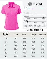 Women's Golf Polo Shirts Short Sleeve Tennis Shirts Athletic Tops - morefiz