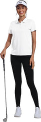 Womens Golf Polo Shirts Tops with Hem Slightly Slit - morefiz