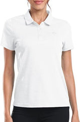 Womens Golf Polo Shirts Tops with Hem Slightly Slit - morefiz