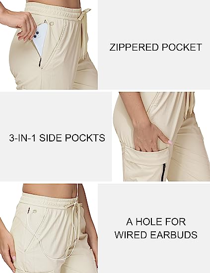 Women's quick-drying waterproof outdoor sports cargo pants - morefiz