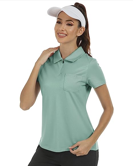 Women's Short-Sleeve Polo Golf Quick Dry Athletic Shirts - morefiz