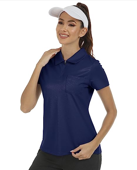 Women's Short-Sleeve Polo Golf Quick Dry Athletic Shirts - morefiz