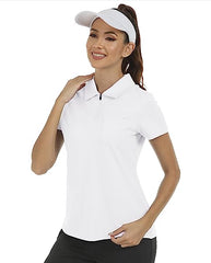 Women's Short-Sleeve Polo Golf Quick Dry Athletic Shirts - morefiz