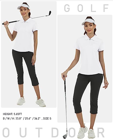 Women's Short-Sleeve Polo Golf Quick Dry Athletic Shirts - morefiz