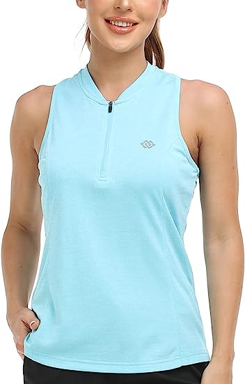 Women's sleeveless golf tennis shirt Quick drying sports T-shirt - morefiz