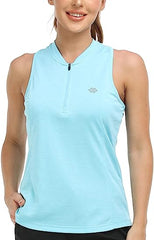 Women's sleeveless golf tennis shirt Quick drying sports T-shirt - morefiz