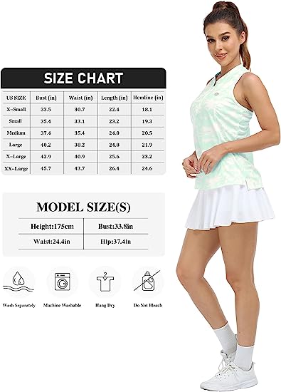 Women's sleeveless golf tennis shirt Quick drying sports T-shirt - morefiz