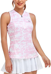 Women's sleeveless golf tennis shirt Quick drying sports T-shirt - morefiz