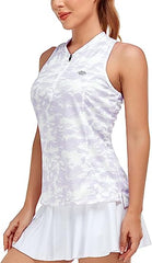 Women's sleeveless golf tennis shirt Quick drying sports T-shirt - morefiz