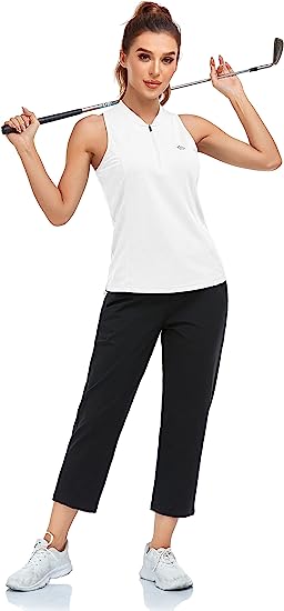 Women's sleeveless golf tennis shirt Quick drying sports T-shirt - morefiz