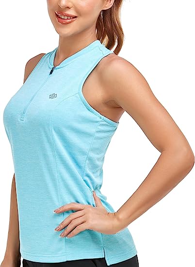 Women's sleeveless golf tennis shirt Quick drying sports T-shirt - morefiz