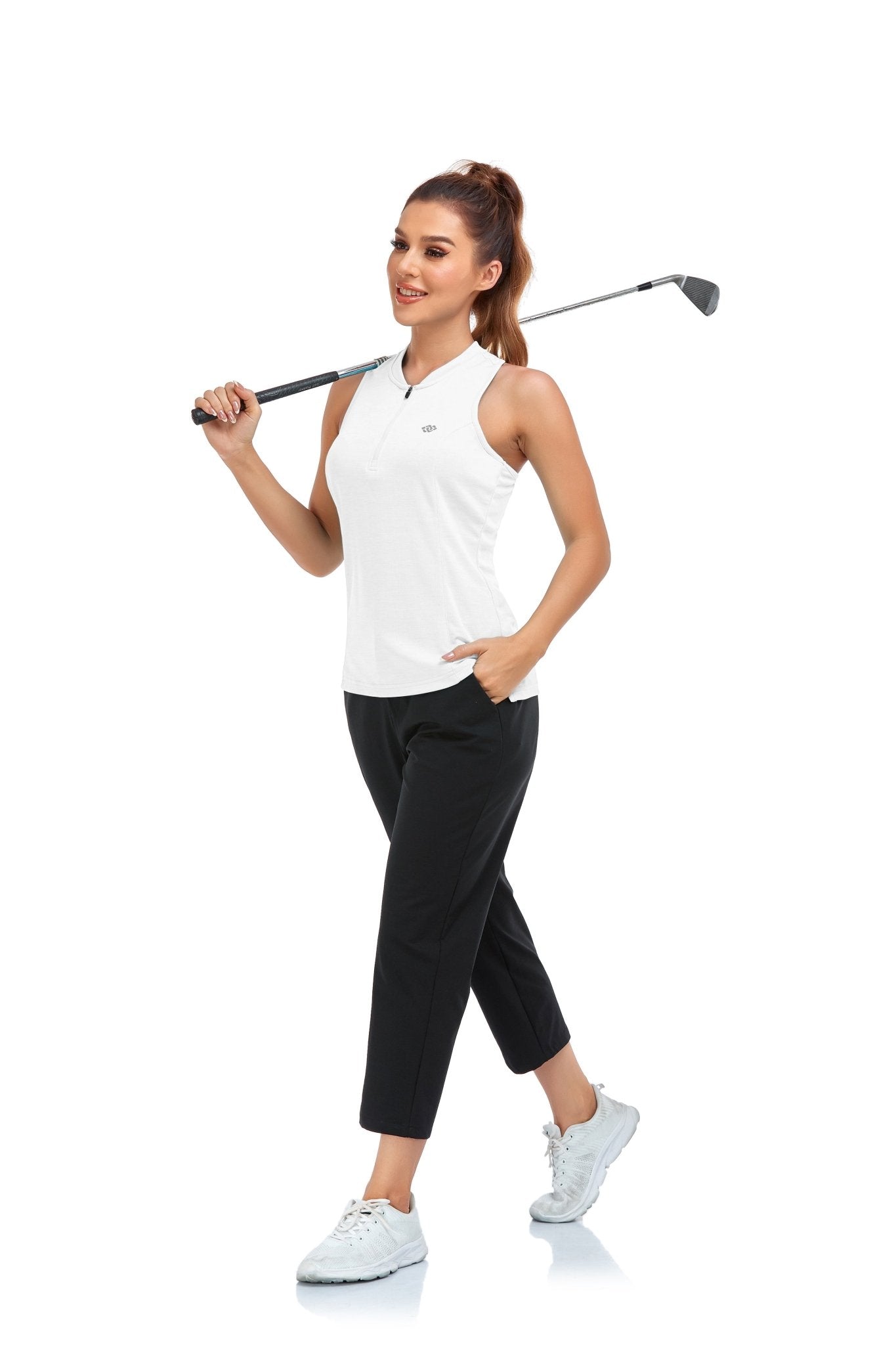 Women's sleeveless golf tennis shirt Quick drying sports T-shirt - morefiz