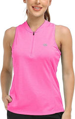 Women's sleeveless golf tennis shirt Quick drying sports T-shirt - morefiz