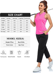 Women's sleeveless golf tennis shirt Quick drying sports T-shirt - morefiz