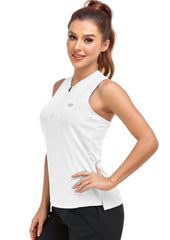 Women's sleeveless golf tennis shirt Quick drying sports T-shirt - morefiz