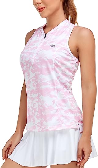 Women's sleeveless golf tennis shirt Quick drying sports T-shirt - morefiz