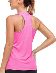 Women's sleeveless golf tennis shirt Quick drying sports T-shirt - morefiz