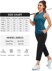 Women's sleeveless golf tennis shirt Quick drying sports T-shirt - morefiz