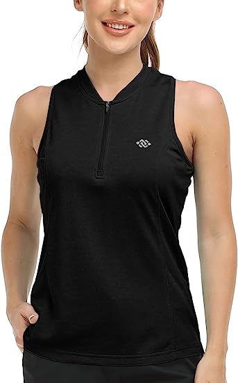 Women's sleeveless golf tennis shirt Quick drying sports T-shirt - morefiz