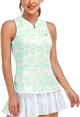 Women's sleeveless golf tennis shirt Quick drying sports T-shirt - morefiz