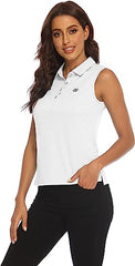 Women's Sleeveless Golf Tennis Shirts Lightweight Wicking Quick Dry UPF 50+ - morefiz