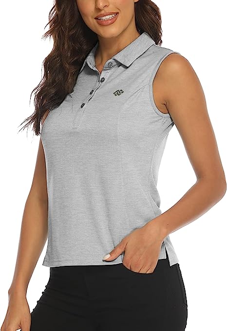 Women's Sleeveless Golf Tennis Shirts Lightweight Wicking Quick Dry UPF 50+ - morefiz