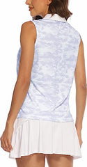 Women's Sleeveless Golf Tennis Shirts Lightweight Wicking Quick Dry UPF 50+ - morefiz