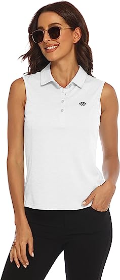 Women's Sleeveless Golf Tennis Shirts Lightweight Wicking Quick Dry UPF 50+ - morefiz