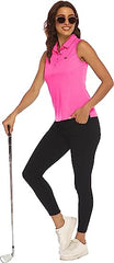 Women's Sleeveless Golf Tennis Shirts Lightweight Wicking Quick Dry UPF 50+ - morefiz