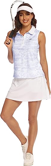 Women's Sleeveless Golf Tennis Shirts Lightweight Wicking Quick Dry UPF 50+ - morefiz