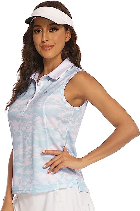 Women's Sleeveless Golf Tennis Shirts Lightweight Wicking Quick Dry UPF 50+ - morefiz