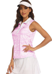 Women's Sleeveless Golf Tennis Shirts Lightweight Wicking Quick Dry UPF 50+ - morefiz